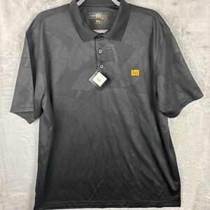 Loudmouth Golf Polo Men's XL Tonal Aruba Black Performance‎ Shirt